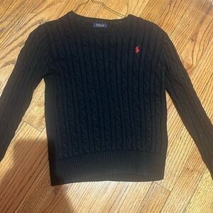 Black polo sweater
